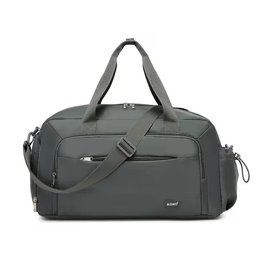 KONO Reisetaschen Set mit Schuhfach und Kosmetiktasche Wochenendtasche