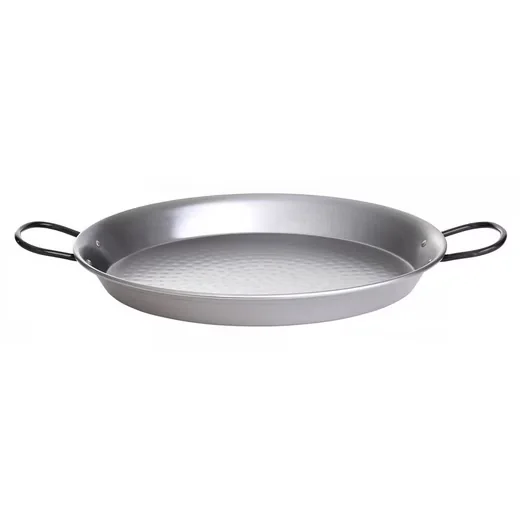 PAELLA WORLD Paella Pfanne 26 cm polierter Stahl für Camping Gasgrill