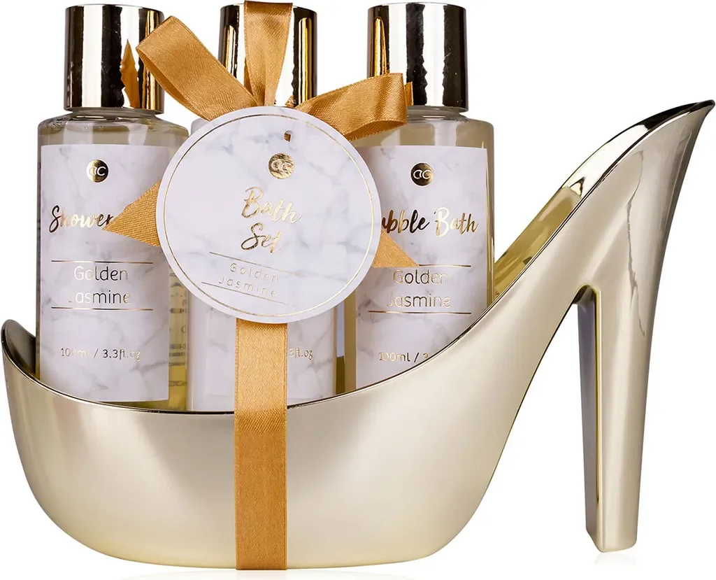 Accentra SPA Badeset im Deko-Schuh 3-teilig Marmoroptik für Frauen