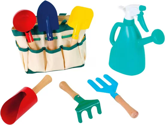 SMALL FOOT Kinder Gartenset mit Gartentasche und Gartenwerkzeug