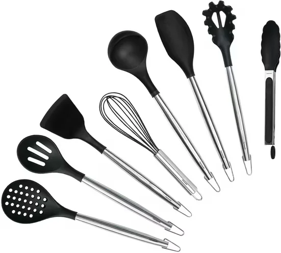 HANSEATIC Premium Kochbesteck Set 8 teilig Küchenhelfer Set