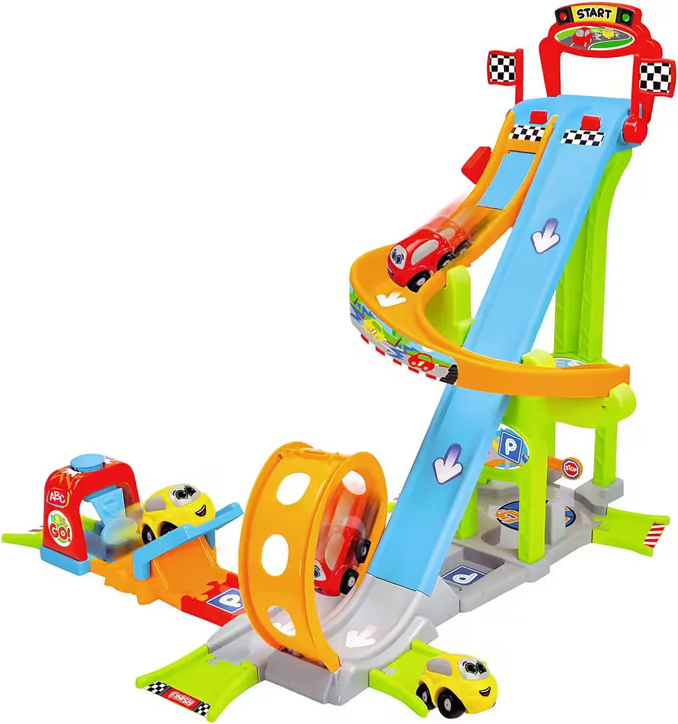 ABC Autorennbahn Jays Jump N Fun Tower Spielset für Kinder