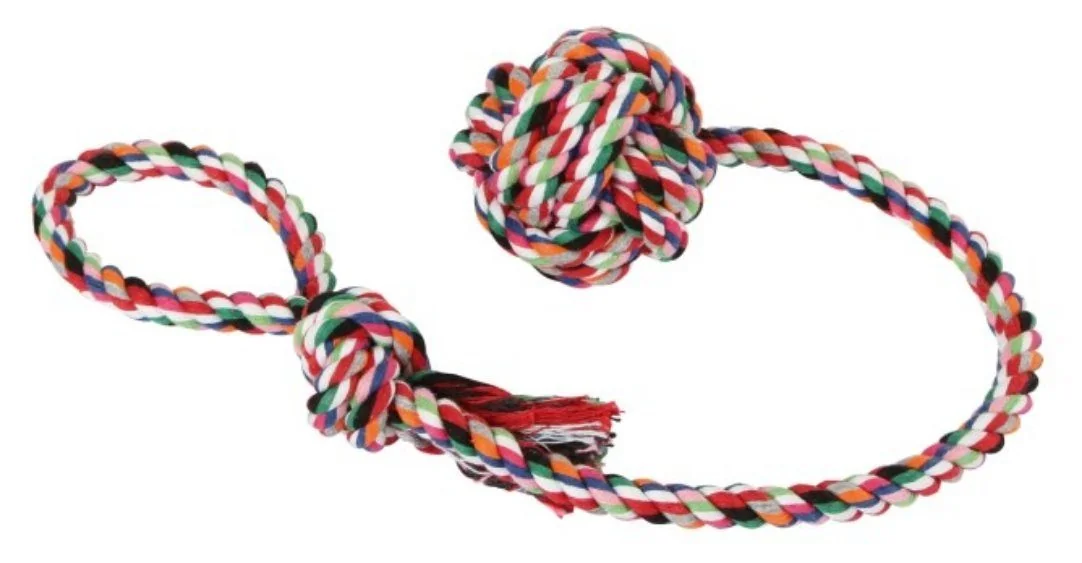 KERBL Zerrspielzeug Ball an Seil 53 cm Hundespielzeug