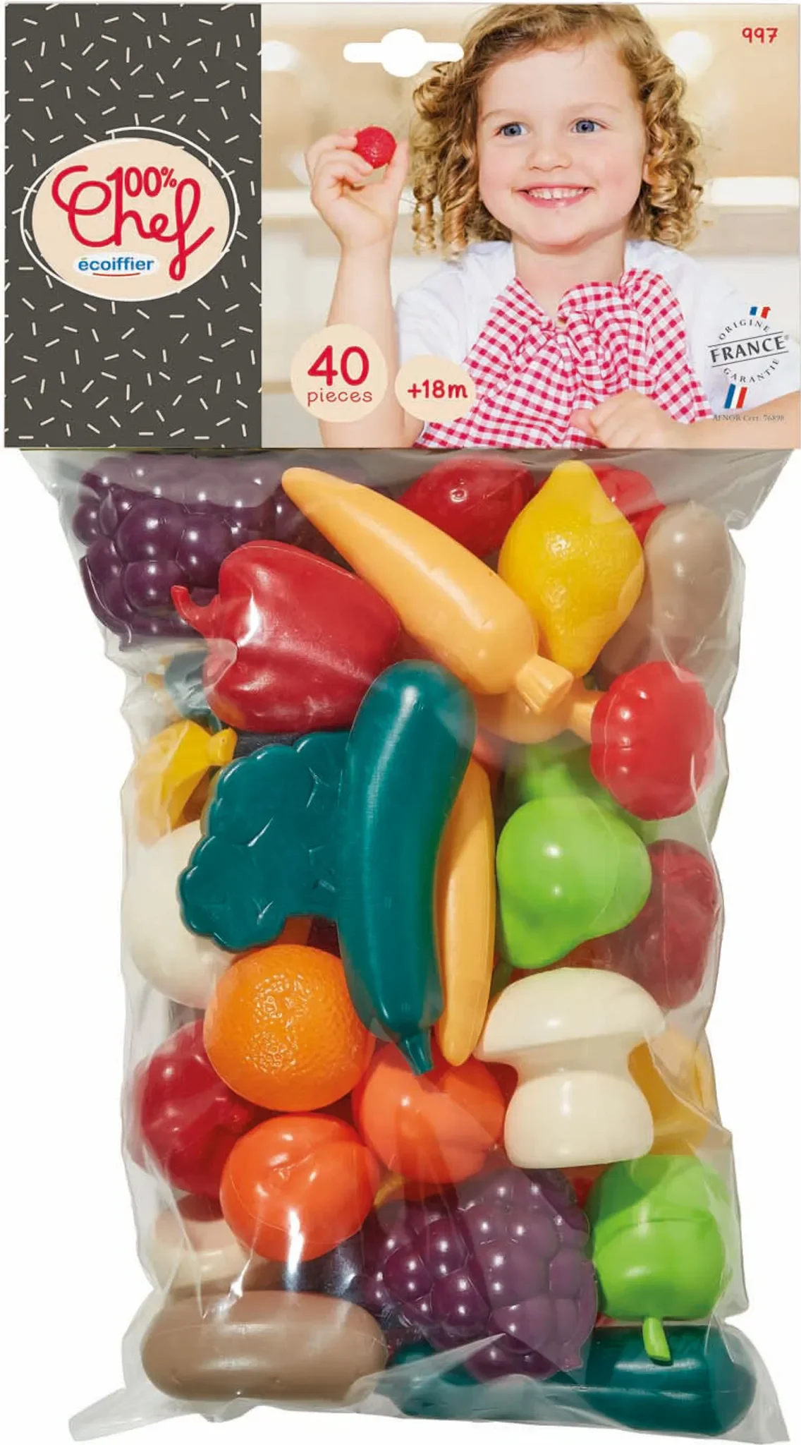 Spielzeug Obst & Gemüse – 40-teiliges Kinderset