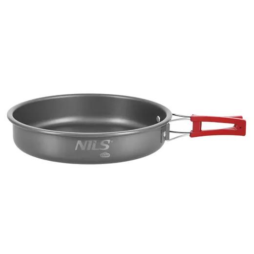 NILS CAMP Bratpfanne Camping Outdoor mit klappbarem Griff
