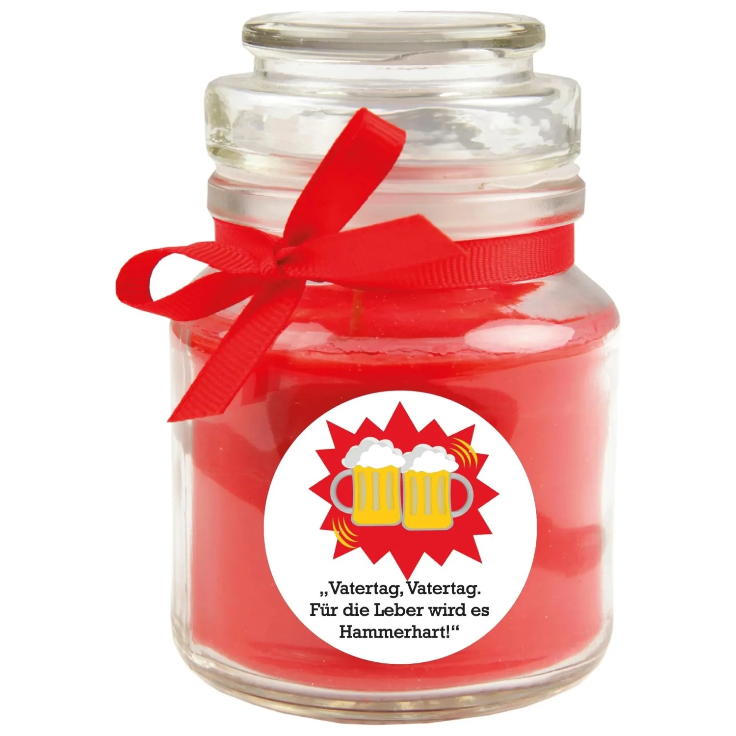 HS Candle Duftkerze im Bonbonglas Rose Rot Vatertag Geschenk