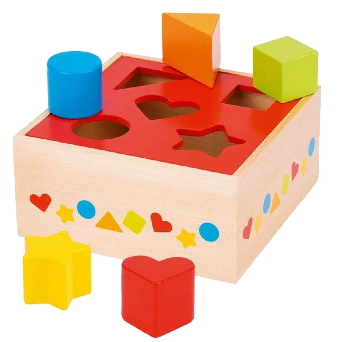 Goki Steckpuzzle Sortierbox aus Holz Motorik Lernspielzeug