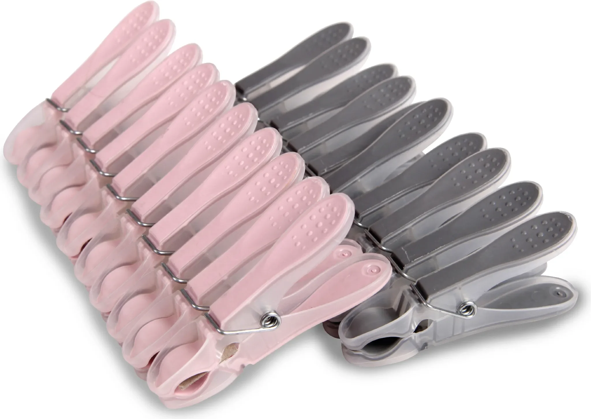 Farbechtes Wäscheklammer-Set – robust & langlebig, Anthrazit/Rosa