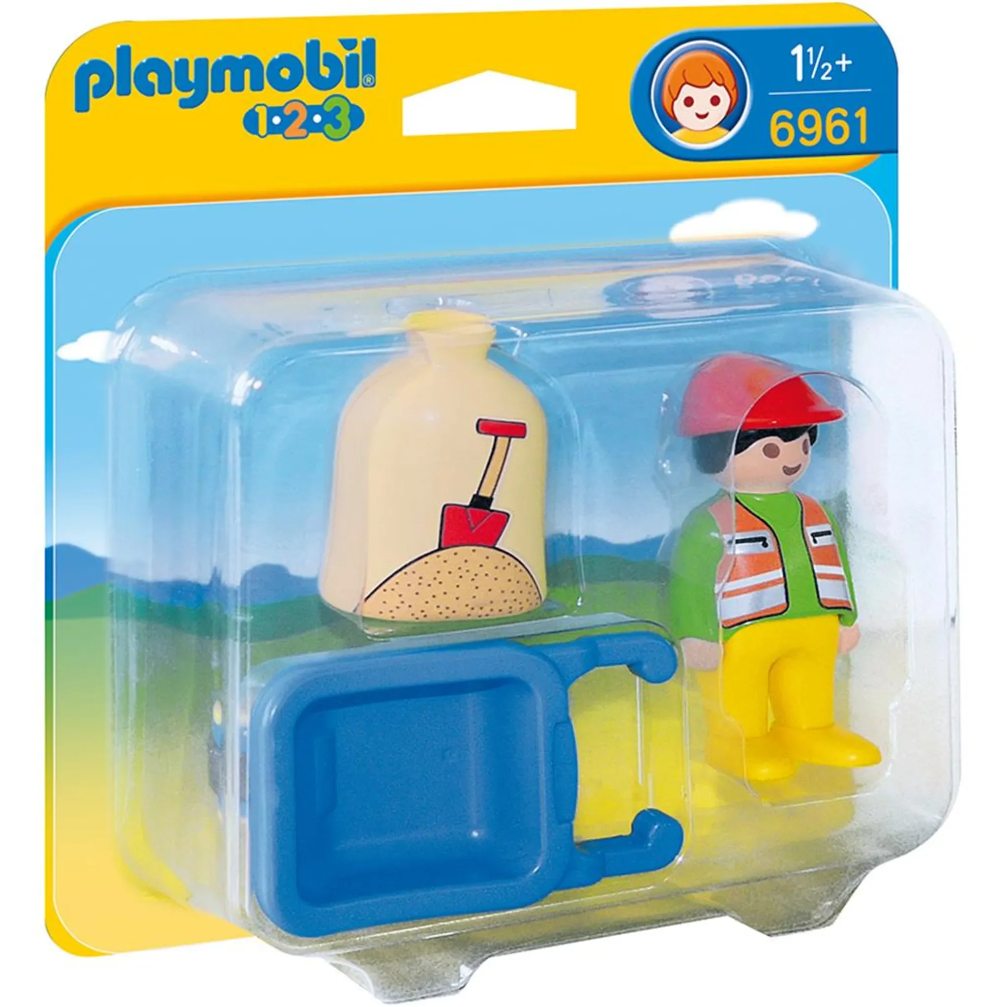 PLAYMOBIL 6961 – Bauarbeiter mit Schubkarre