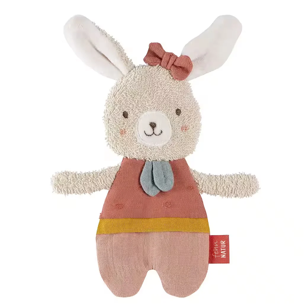 FEHN fehnNATUR Knister Hase Baby Kuscheltier
