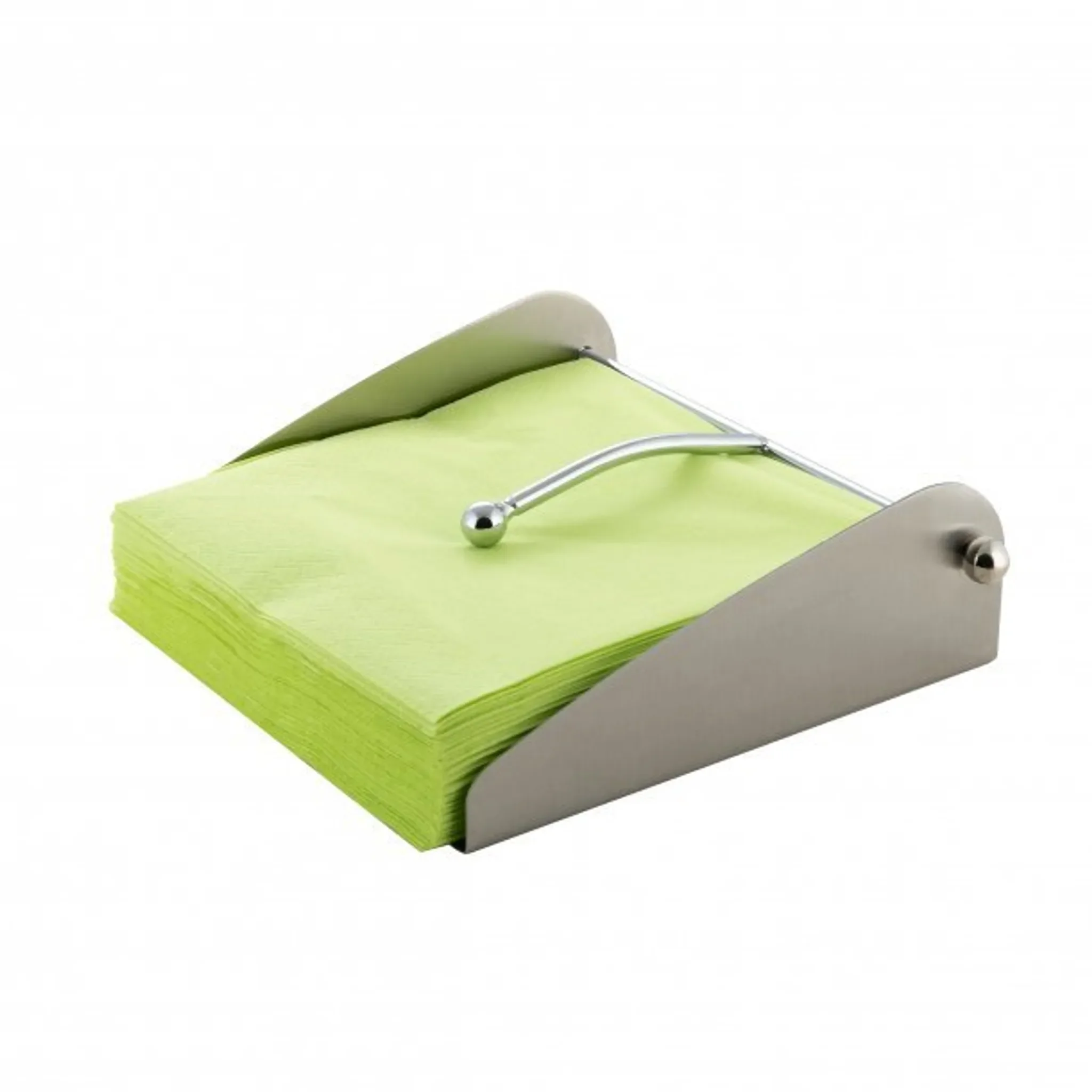 Serviettenhalter aus Edelstahl – silberfarben