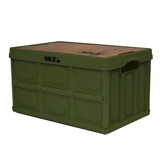 NILS CAMP Faltbox 2in1 15L Campingkiste mit Arbeitsfläche