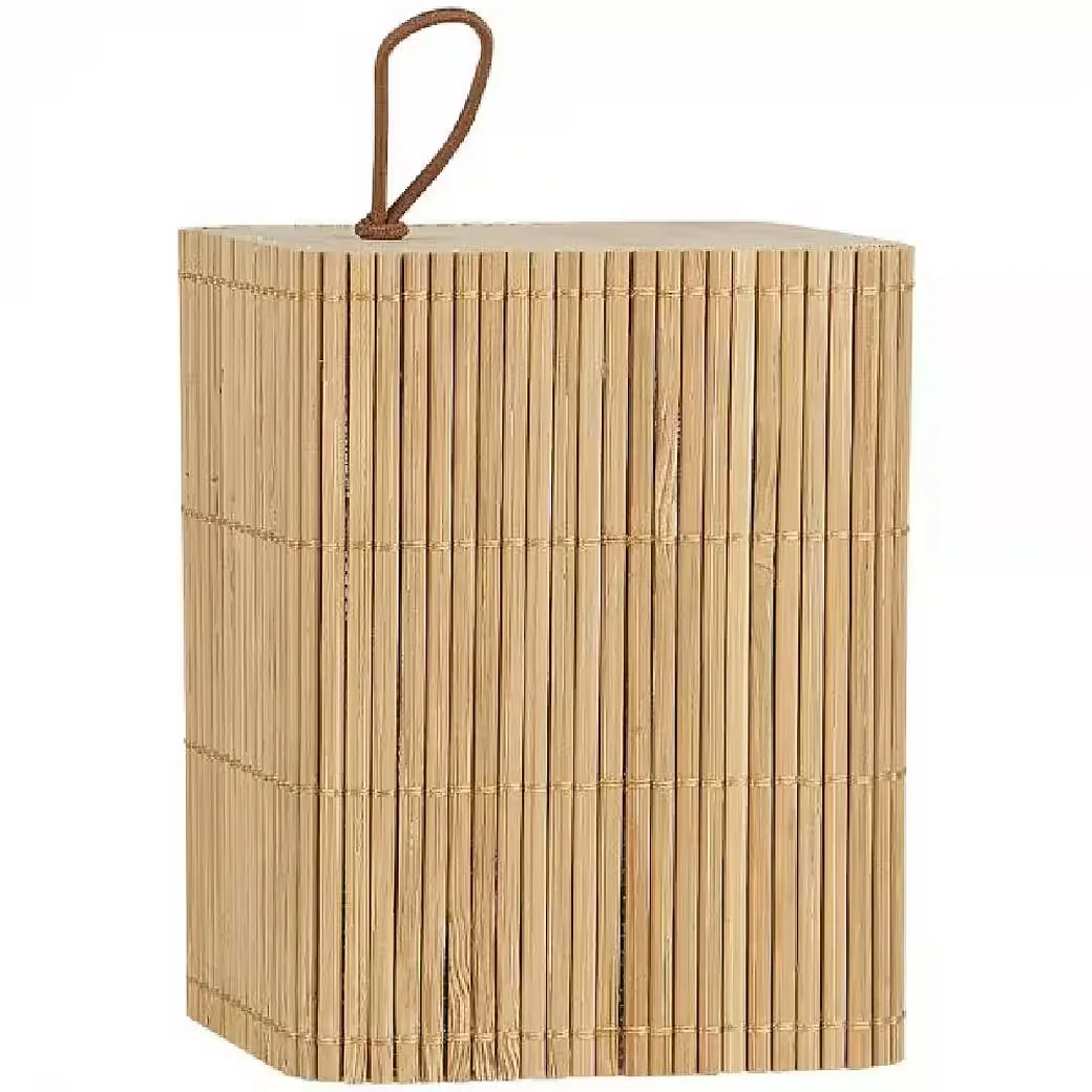 IB LAURSEN Badorganizer Box Bambusdeckel quadratisch 7,7x10x7,7 cm