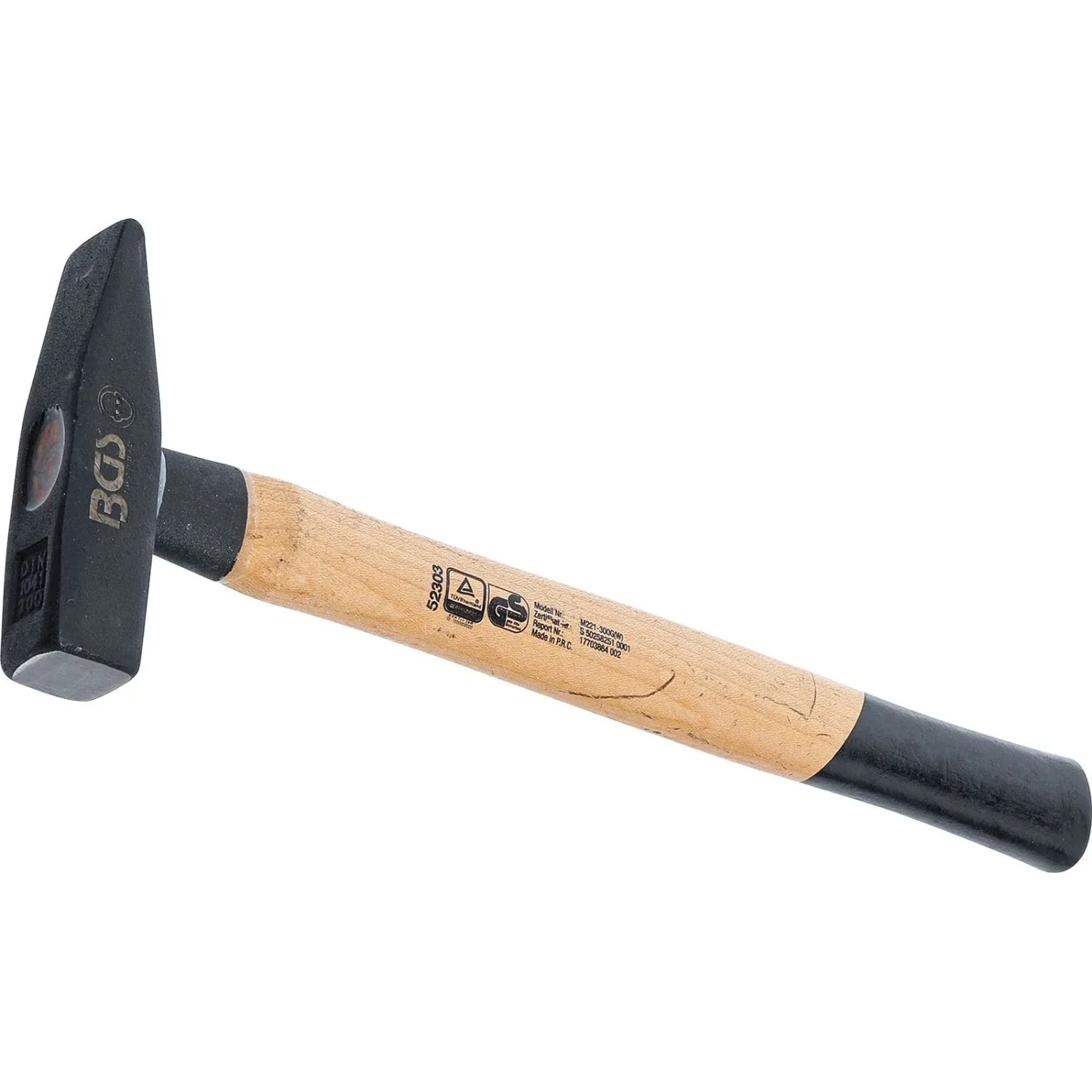 BGS technic Schlosserhammer Hickory Stiel DIN 1041 300 g 52303