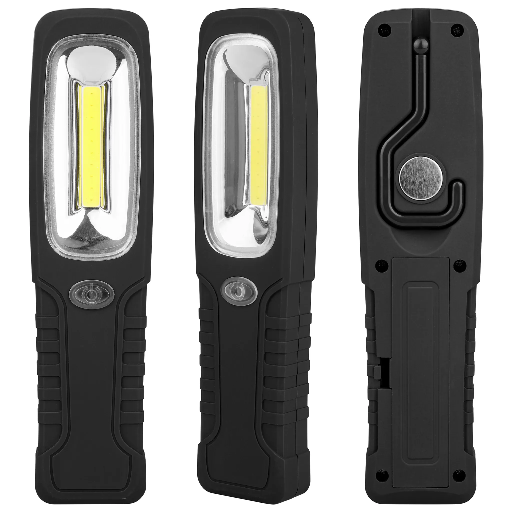 LED-Werkstattleuchte 3W COB – Akku-Arbeitsleuchte, schwarz