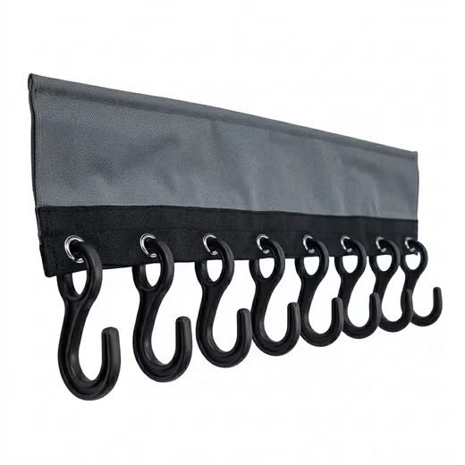 Spetebo Camping Hakenleiste mit Klett für Zeltstangen 58 x 20 cm
