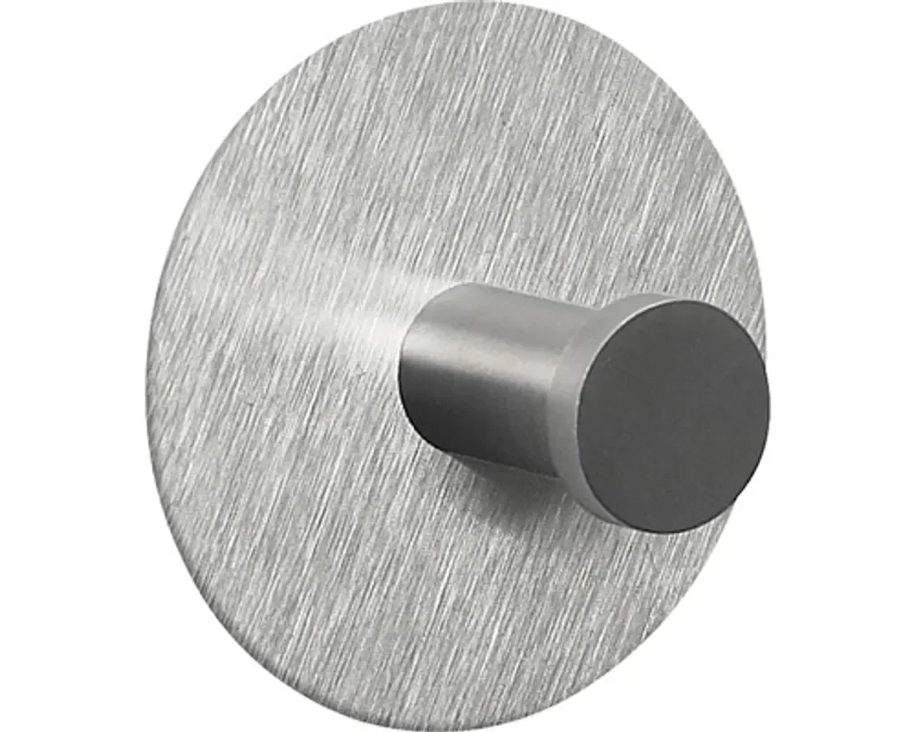 Spirella Punt Handtuchhaken gebürsteter Stahl rund 6 cm selbstklebend