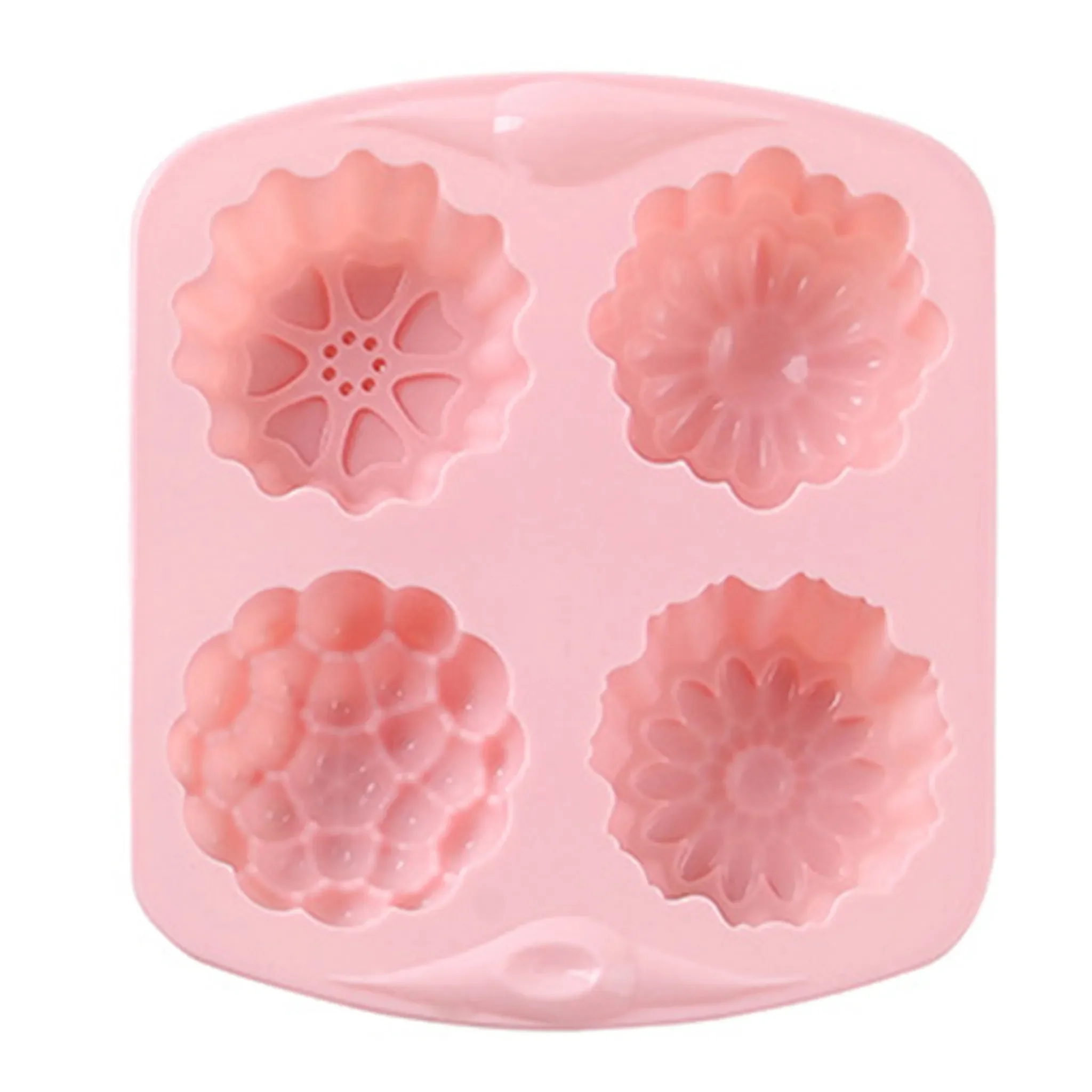 Flexible Silikon-Kuchenform „Blume“ – rosa