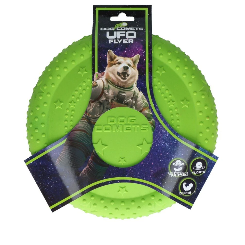 HOLLAND ANIMAL CARE Dog Comets UFO Flyer Quietschspielzeug grün