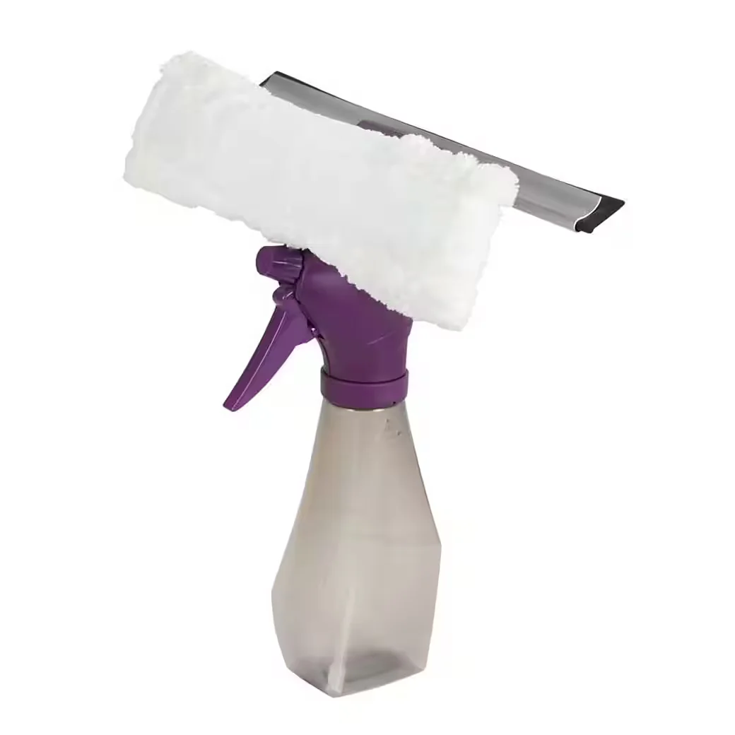 Buri 3in1 Fensterreiniger mit Sprühflasche und Mikrofaser Wischer