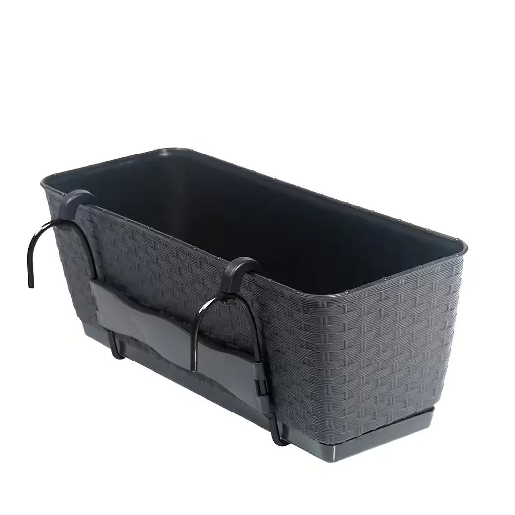 BIGDEAN Blumenkasten Pflanzkasten mit Bewässerung 49x16x17 für Balkon
