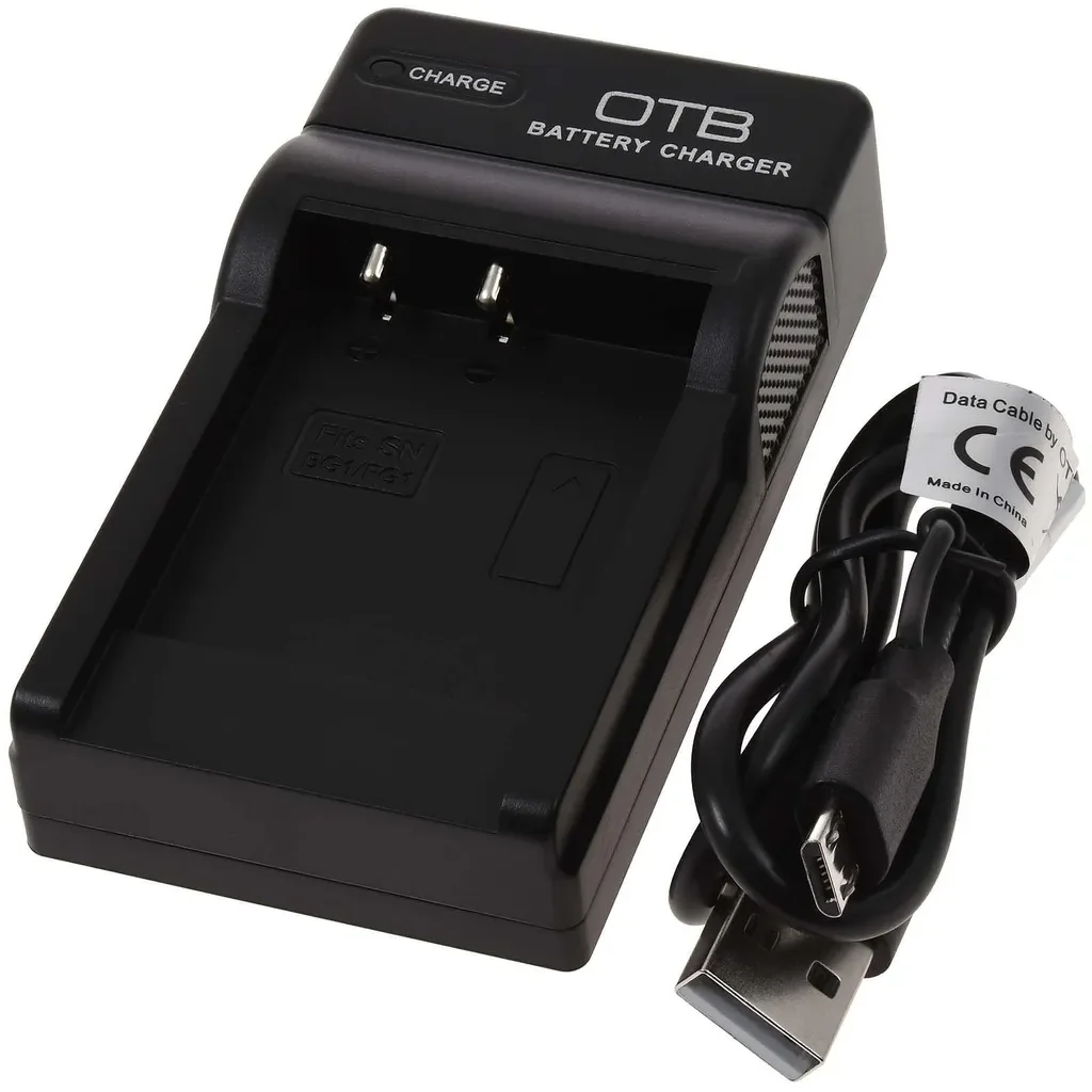 Powery Ladegerät DC-K für Sony Akku NP-BG1 / NP-FG1 Ladestation