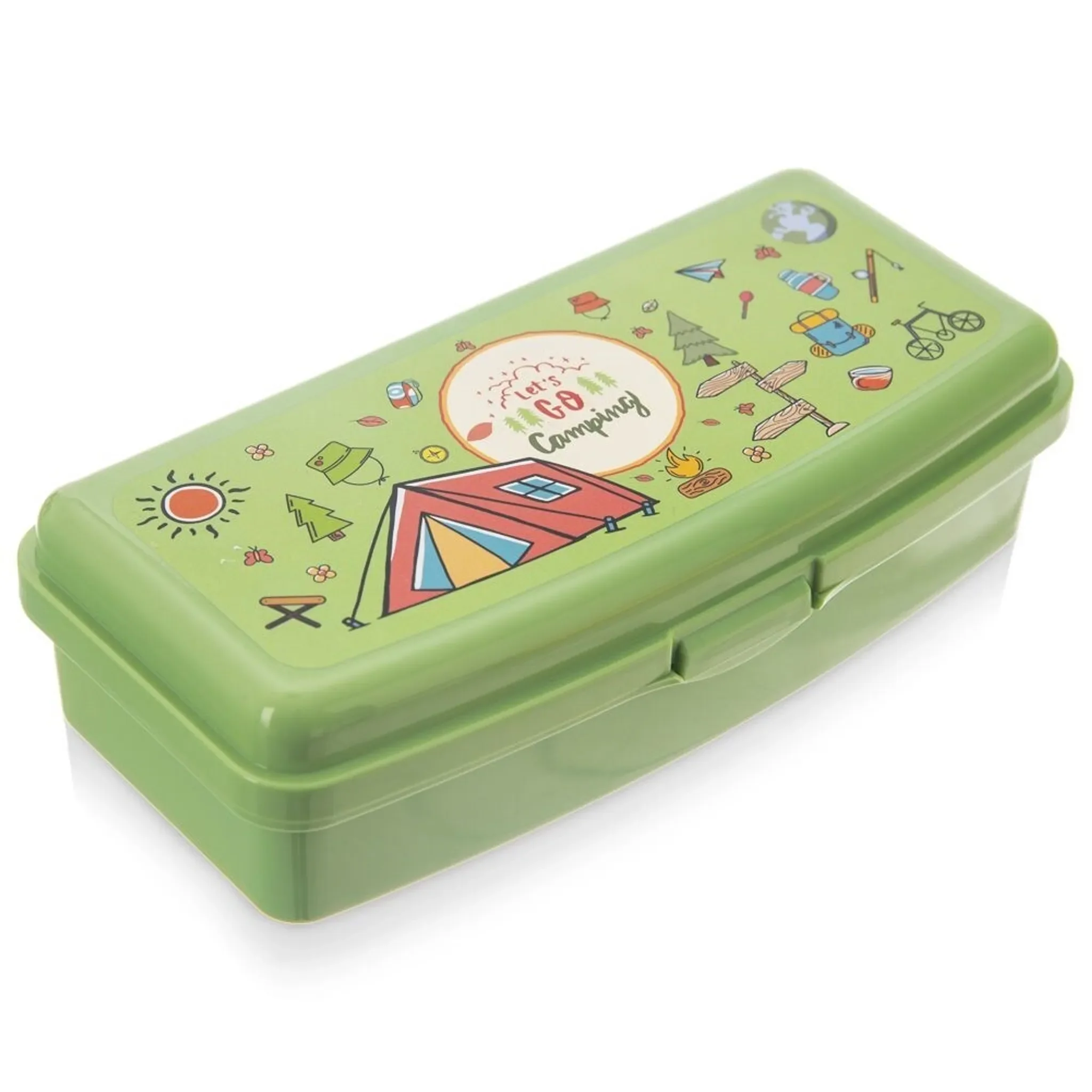 Lunchbox mit Clipverschluss & Unterteilung – 500 ml, Grün