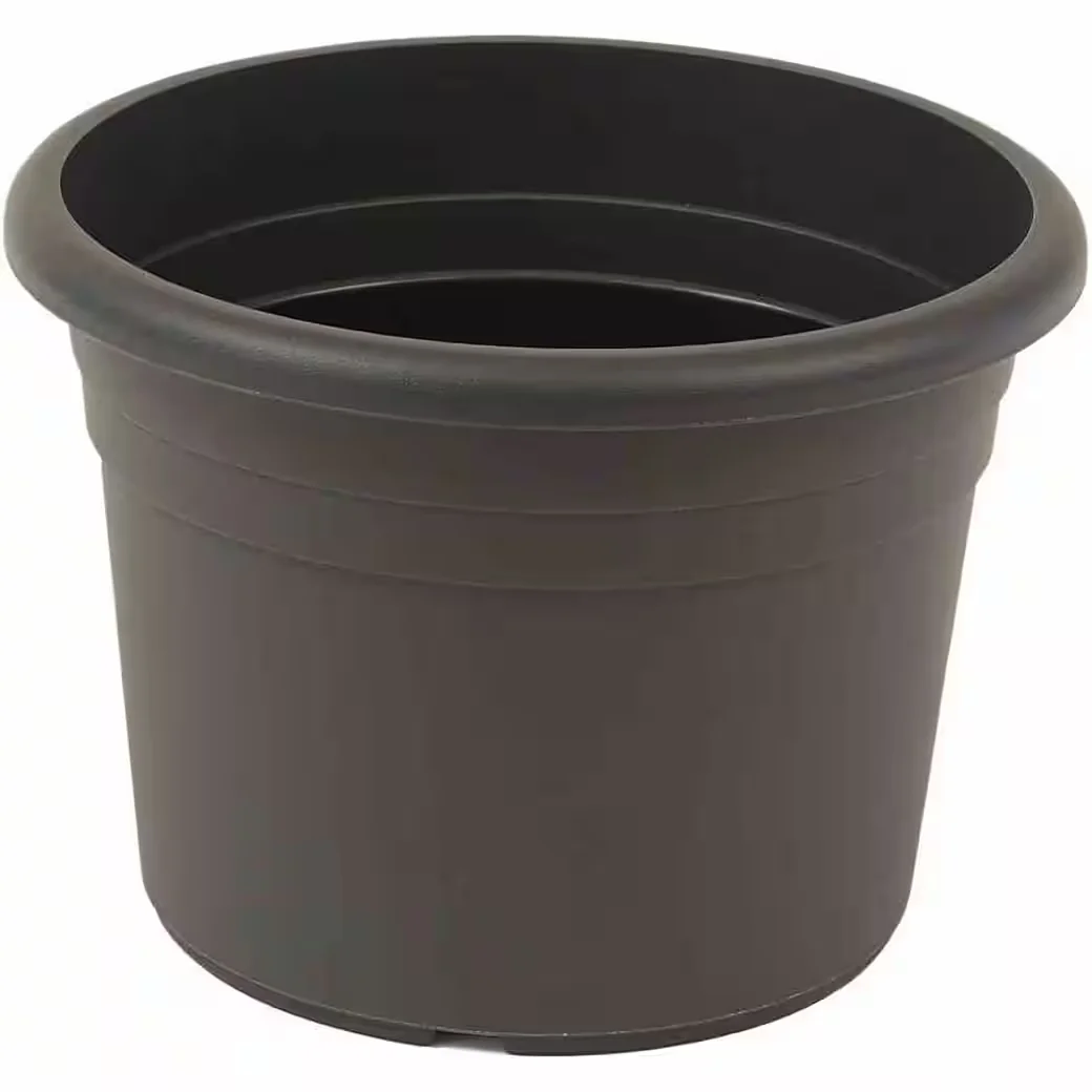 GARDAMO CILINDRO Kunststoff Pflanzkübel 15 cm anthrazit mit Ablaufloch