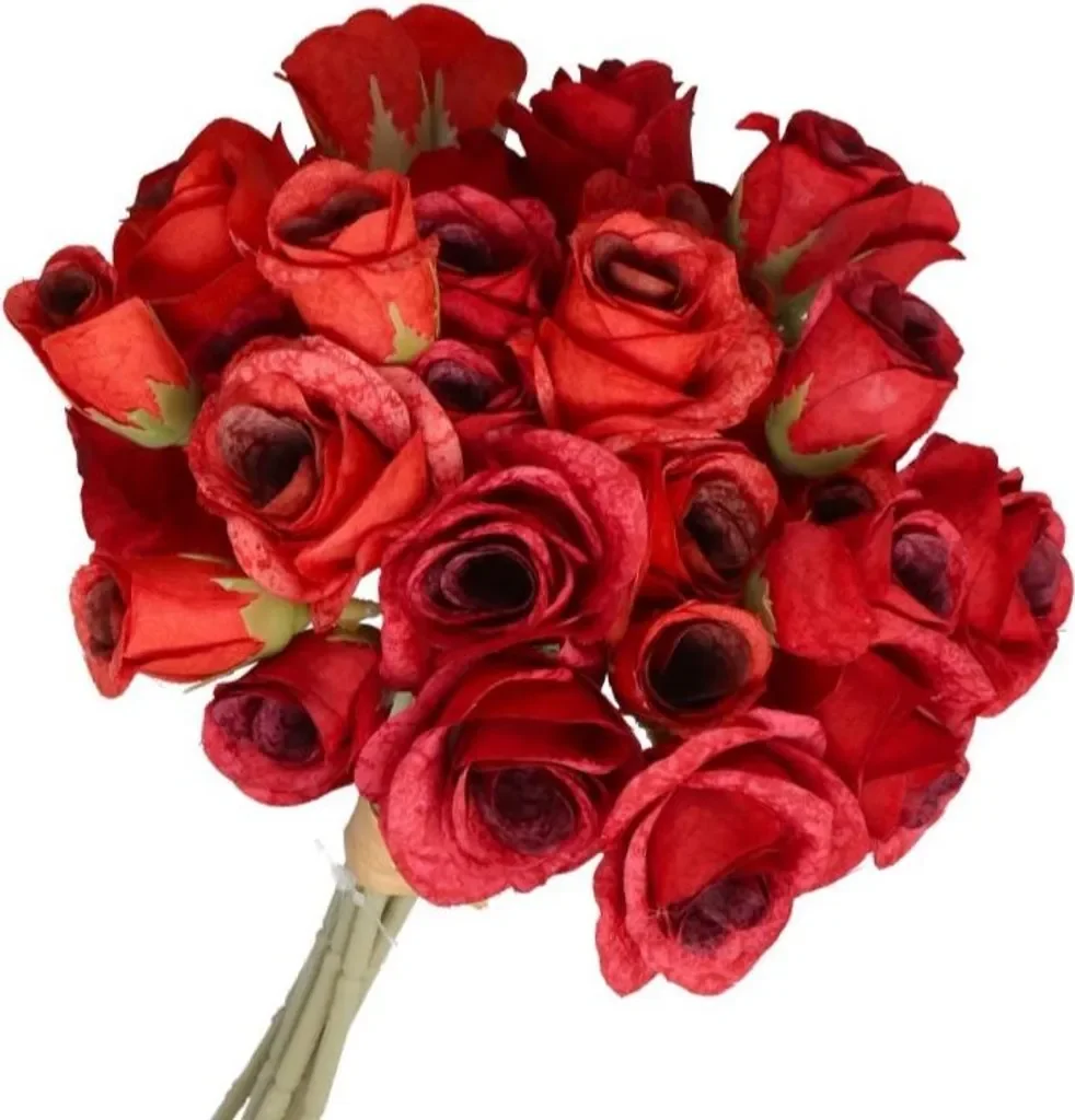 DEKO Kunstblumen Rosenstrauß künstliche Rosen Zweige realistisch