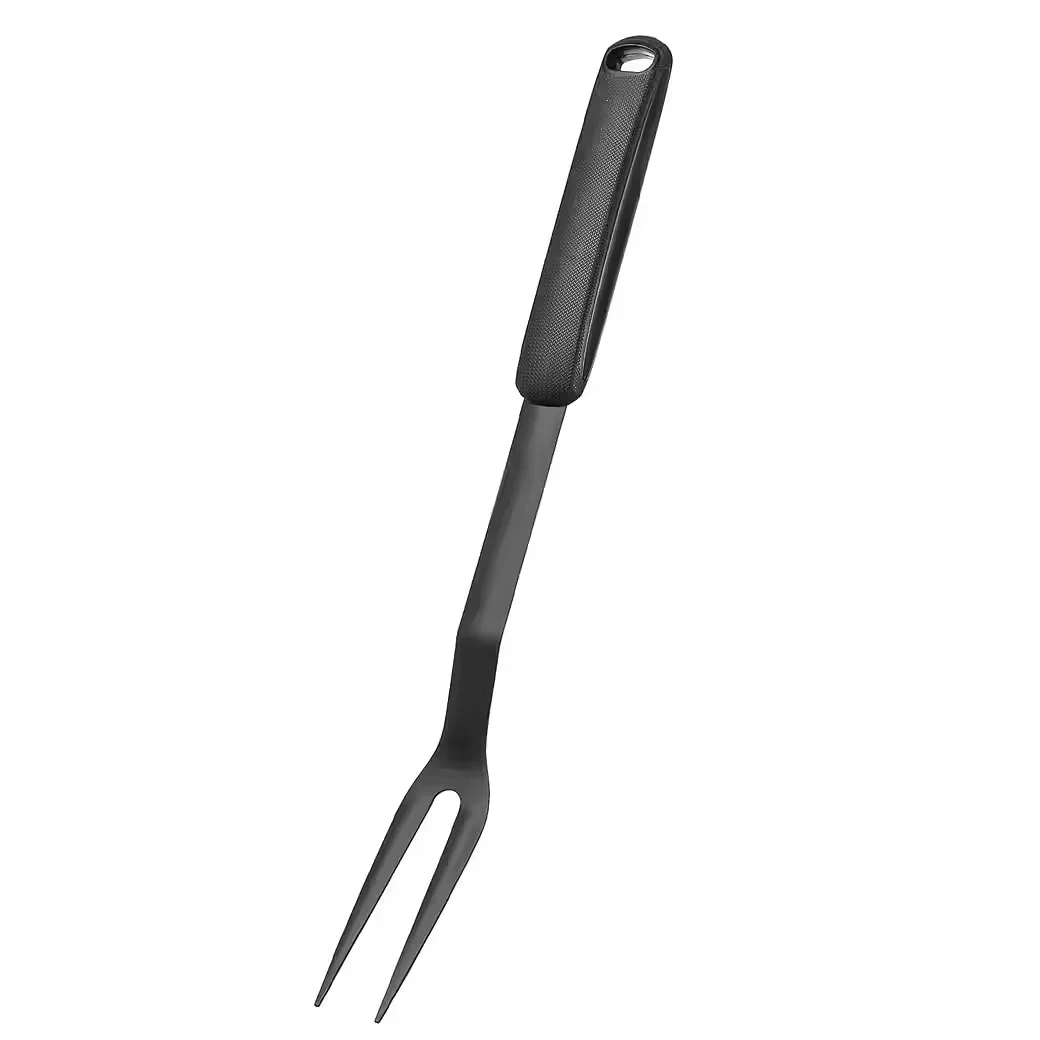 GAUMENKICK Grillbesteck Set 45,5 cm robust BBQ Plancha mit Grillgabel
