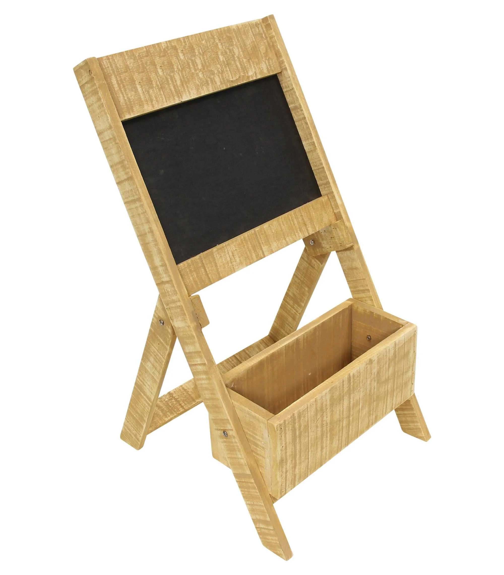 DEKOLEIDENSCHAFT Kreidetafel mit Pflanzkasten klappbar 67 cm