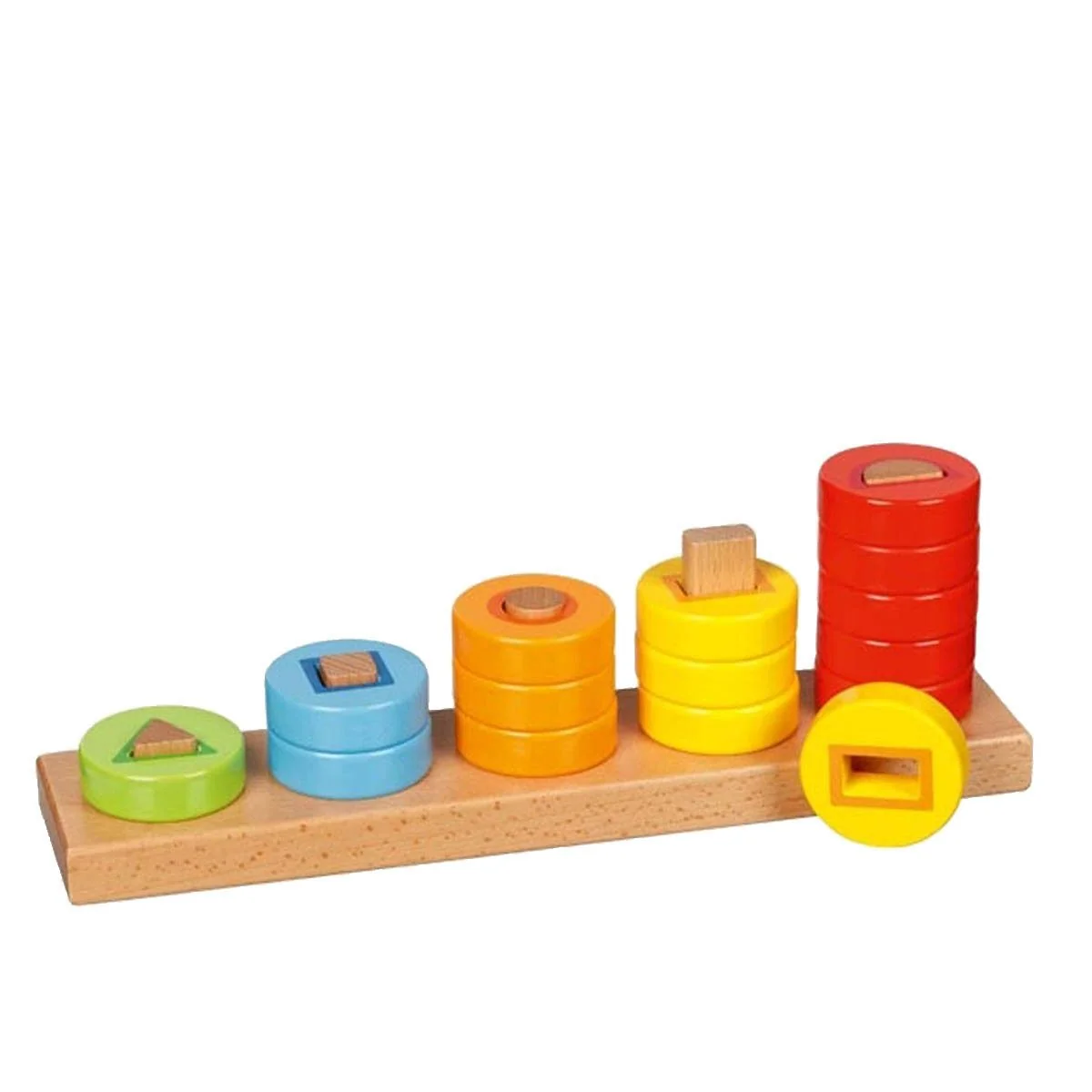 Goki Sortierspiel Lernspielzeug für Kinder Farben und Formen
