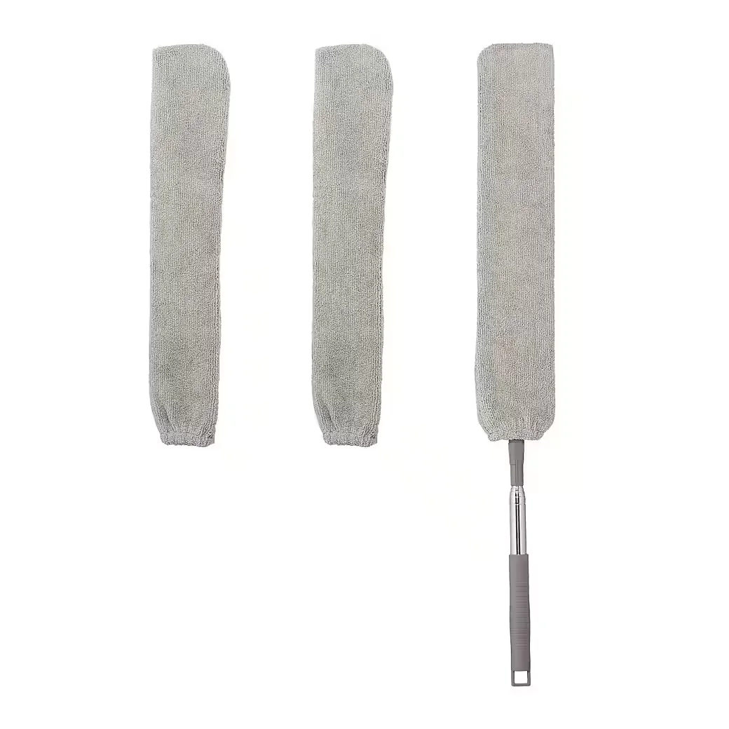 Relaxdays flacher Staubwedel mit Teleskopstange