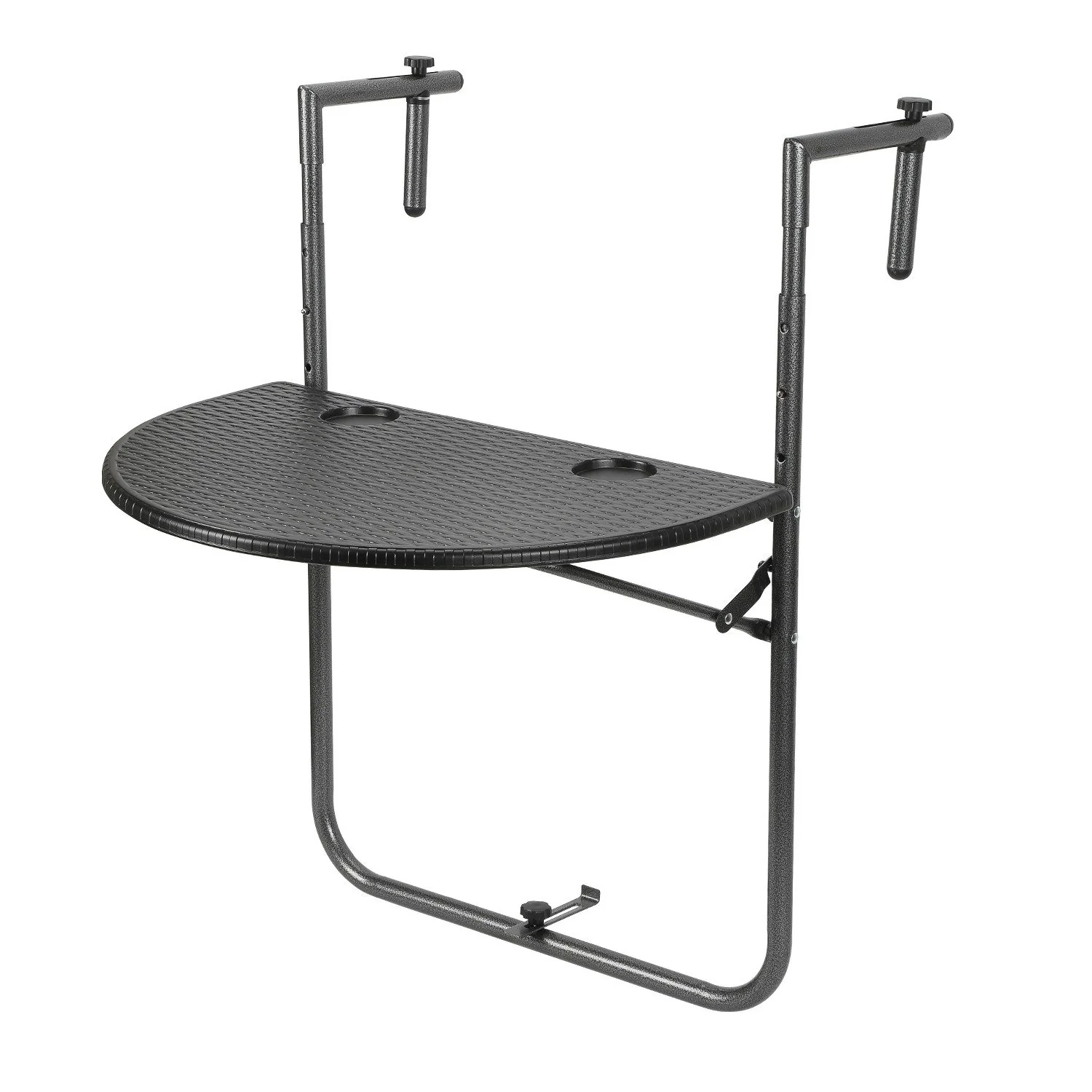 CLANMACY Balkonhängetisch Klapptisch 84x60x64 cm bis 20 kg
