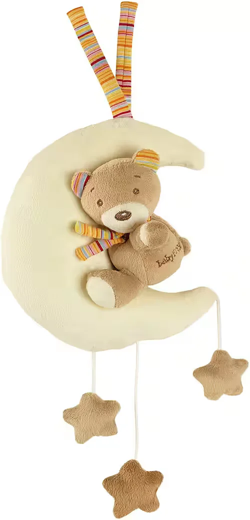 FEHN Spieluhr Rainbow Teddy im Mond für Babys
