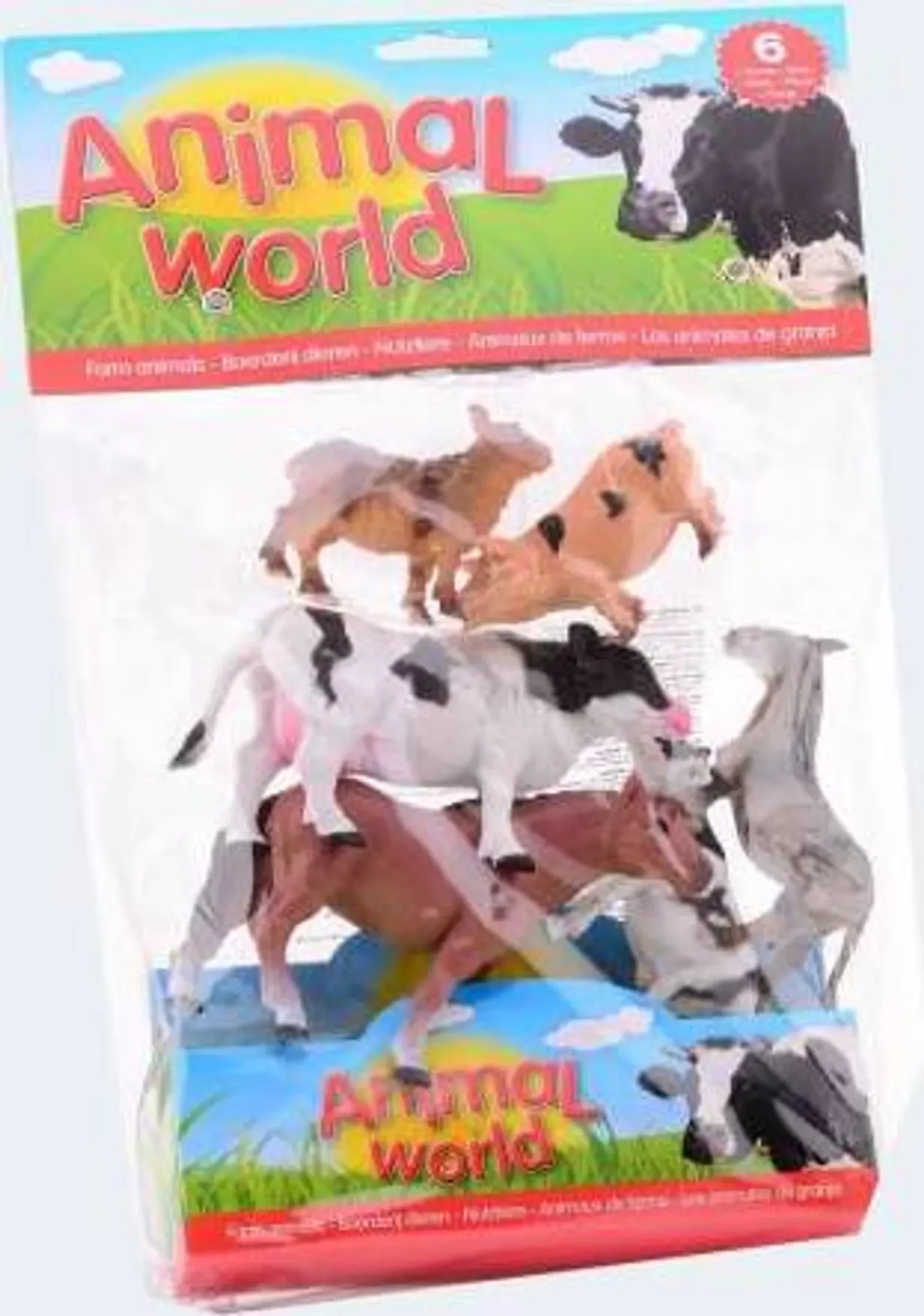 JohnToy Boerderijdieren – Bauernhof Spielset, 6 Figuren