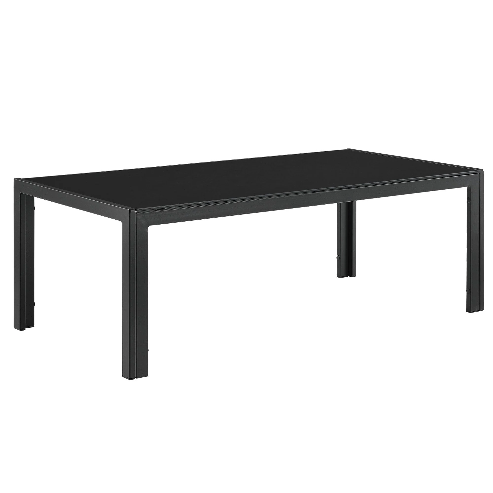 CASA.PRO Lerum Gartentisch aus Glas 100x50x35 cm schwarz