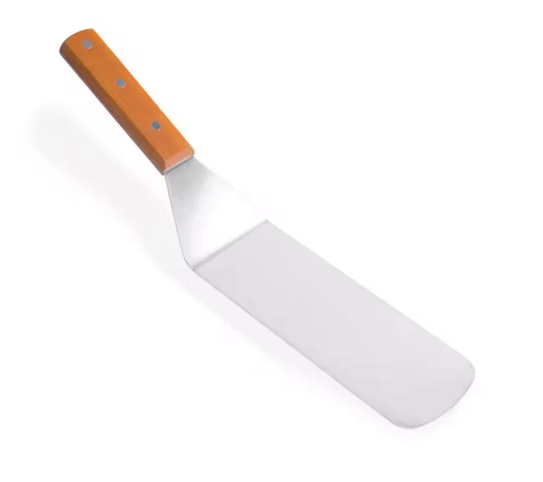 BAYLI Grillbesteck Set XXL Pfannenwender Edelstahl Holzgriff